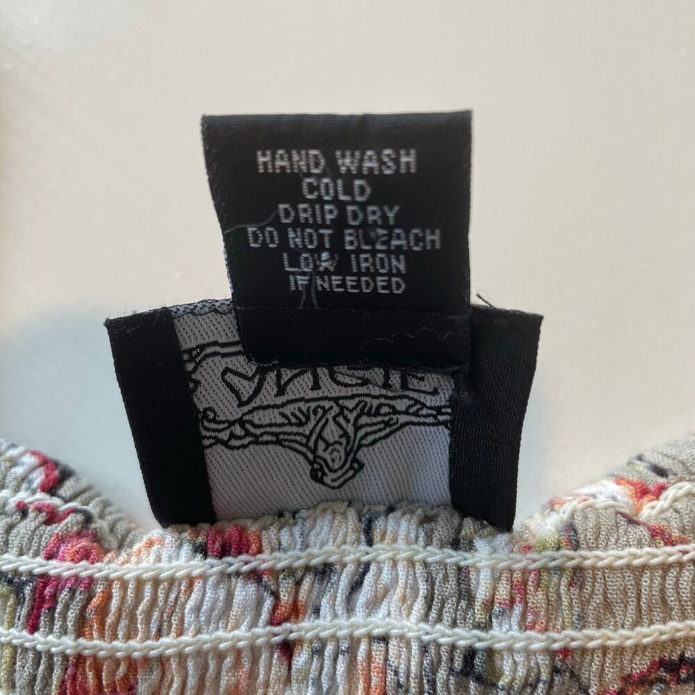 Angie Cutout Front Boho Romper Sz M Pockets Smocked Back V-Neck Flutter Sleeves - Picture 9 of 12